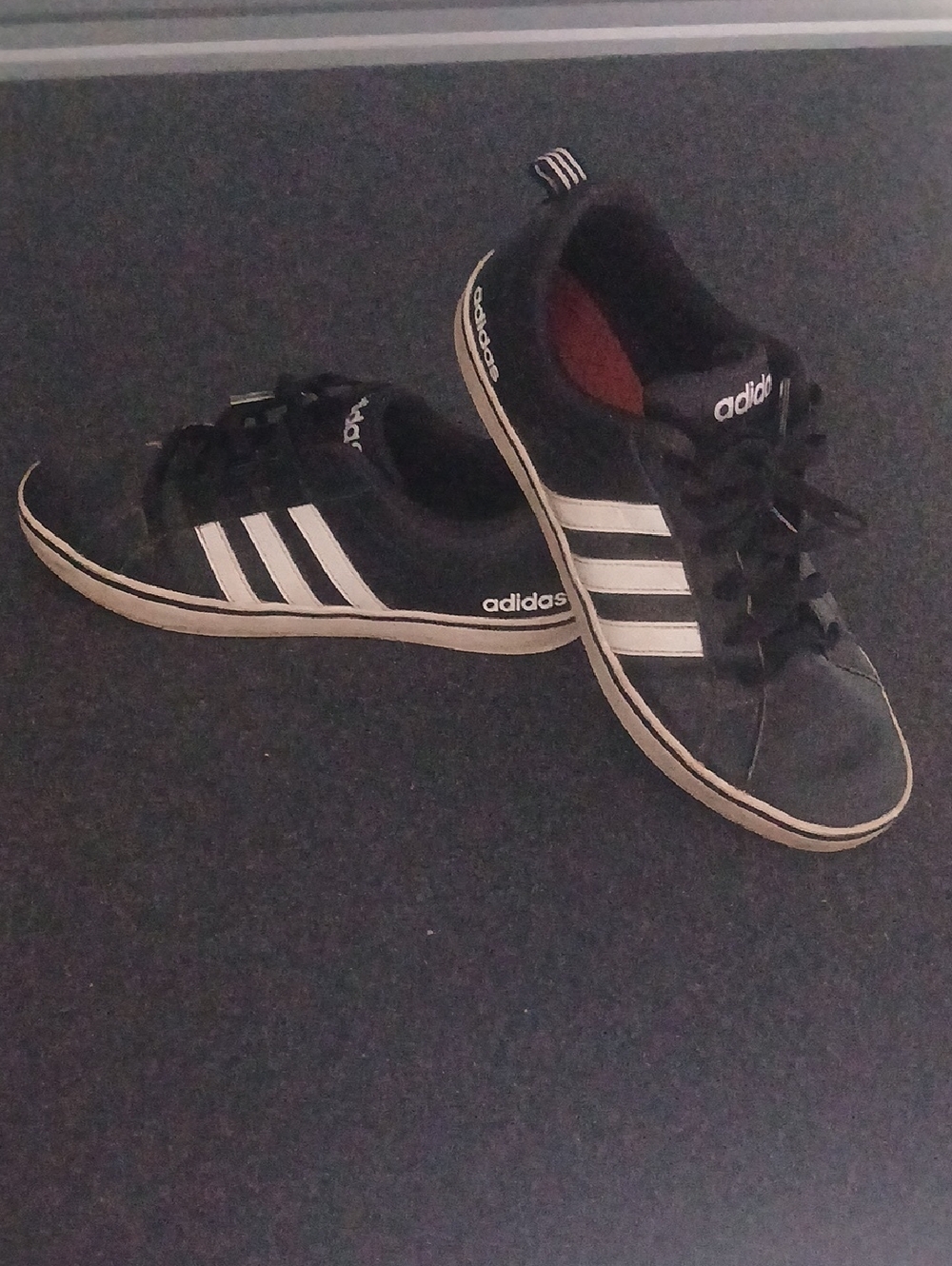 adidas Black and White Low-Top Skate Sneakers